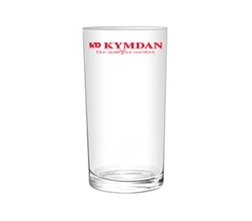 Ly Thủy Tinh In Logo Đáy Bằng 255ml - Kymdan h1