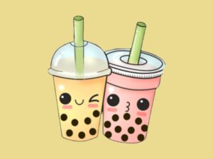 hình ly trà sữa cute đơn giản 27
