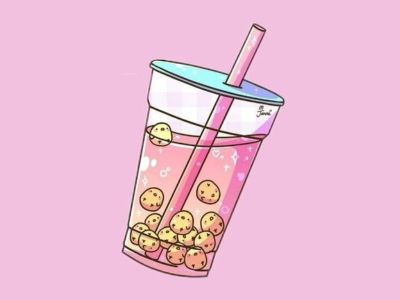 Tổng hợp hình ly trà sữa cute dễ thương cực đẹp 4 hình ly trà sữa cute đơn giản 4