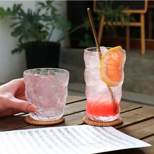 Ly thủy tinh cafe trà sữa phủ tuyết Mờ ICE Nhật Bản