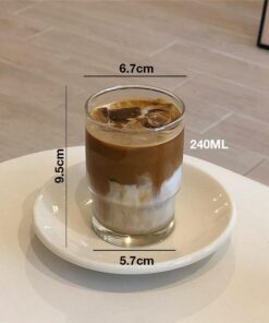 Ly thủy tinh cafe 2 tầng 240ml nhập khẩu THÁI LAN