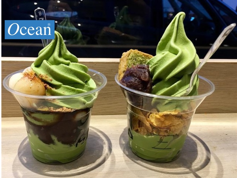Kem matcha thanh mát, tinh tế Kem matcha thanh mát, tinh tế