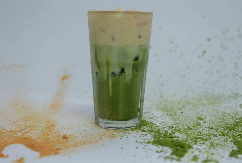 Các bước thực hiện Matcha latte kem phô mai Các bước thực hiện Matcha latte kem phô mai