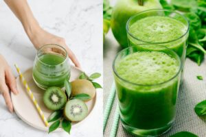 Cách làm Smoothie xanh cải bó xôi kiwi đơn giản tại nhà